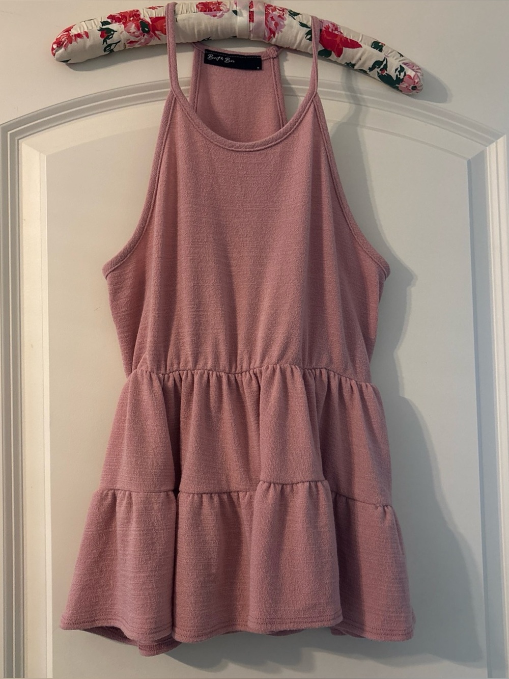 Brit & Bri Dusty Pink Summer Top Halter Style Size M